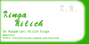 kinga milich business card
